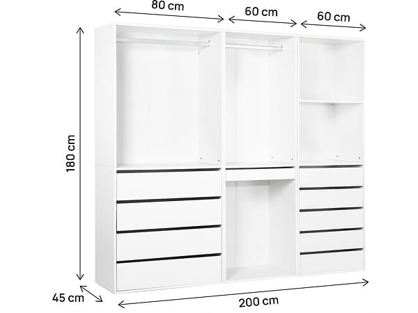HABITAT ET JARDIN - Kit dressing " Opéra " modulable - 3 éléments - Blanc - large