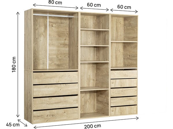 HABITAT ET JARDIN - Kit dressing " Opéra " modulable - 3 éléments - Beige - large