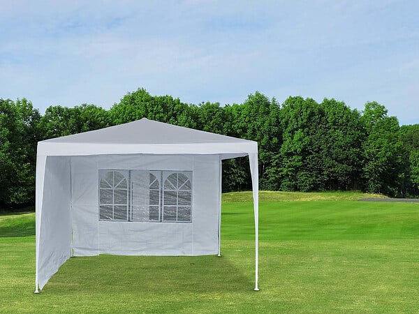 HABITAT ET JARDIN - Toile blanche de remplacement pour tente de réception - Cloison de gazebo - 1.9 x 2.9 m - large