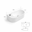 OTITEC - Lave-mains mural gauche  -42 x 22 cm -Blanc -NOVA - vignette