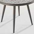 OVIALA - Table basse ronde de jardin en acier noir plateau en céramique - Tivoli - vignette