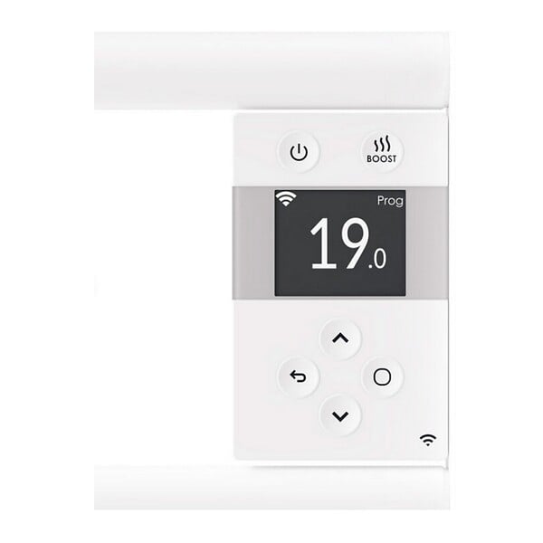 THERMOR - Sèche-serviettes étroit connecté Riva 5 - 500+1000W - Avec soufflerie - Blanc - large
