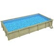 ALTANKA - Piscine hors sol en bois AQUA 10.2 x 5.2 - H.1.45 m, bleu pâle, cadre en métal - sans dalle - BAS7310OSPU - vignette