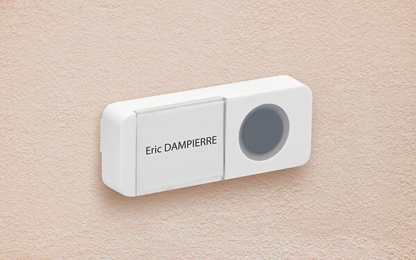 CEEZAM - Bouton poussoir sans fil pour sonnettes CEEZAM – étanche IP44, blanc, portée jusqu'à 150m-CEEZAM - large