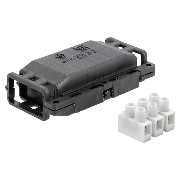 RAYTECH - SUPER CLICK MINI L – Manchon de jonction étanche IPX8 avec gel, connecteur et colliers – 3×0,5 à 1,5 mm² – Ø 10 mm – Immersion – Noir - large