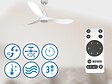 PURLINE - Ventilateur de plafond Réversible  Thermostat Dimmable Wifi Moteur à courant continu Toits en pente Télécommande Lumière à trois tons Hypersilence Mémoire - vignette