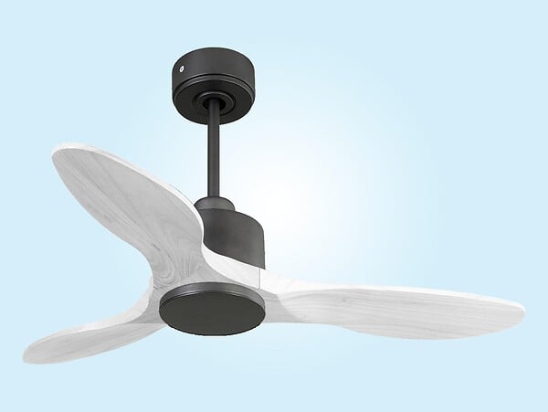 PURLINE - Ventilateur de plafond Réversible  Thermostat Wifi Moteur à courant continu Toits en pente Télécommande Hypersilence Mémoire Shopify Vendible (AUTOMATIQUE) - large