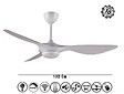 KLASSFAN - Ventilateur de plafond ø132 cm avec LED et Wifi Réversible Hypersilence - vignette