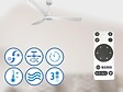 PURLINE - Ventilateur de plafond Réversible  Thermostat Wifi Moteur à courant continu Toits en pente Télécommande Hypersilence Mémoire Shopify Vendible (AUTOMATIQUE) - vignette