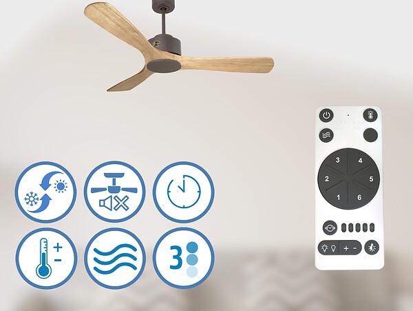 KLASSFAN - Ventilateur de plafond ø132 cm avec Wifi Réversible Hypersilence - large