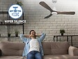 PURLINE - Ventilateur de plafond Réversible  Thermostat Wifi Moteur à courant continu Toits en pente Télécommande Hypersilence Mémoire - vignette