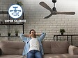 PURLINE - Ventilateur de plafond Réversible  Thermostat Wifi Moteur à courant continu Toits en pente Télécommande Hypersilence Mémoire - vignette