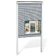 VOUNOT - Store moustiquaire pour fenetre enroulable et recoupable en pvc L80 x H130 cm Blanc - vignette
