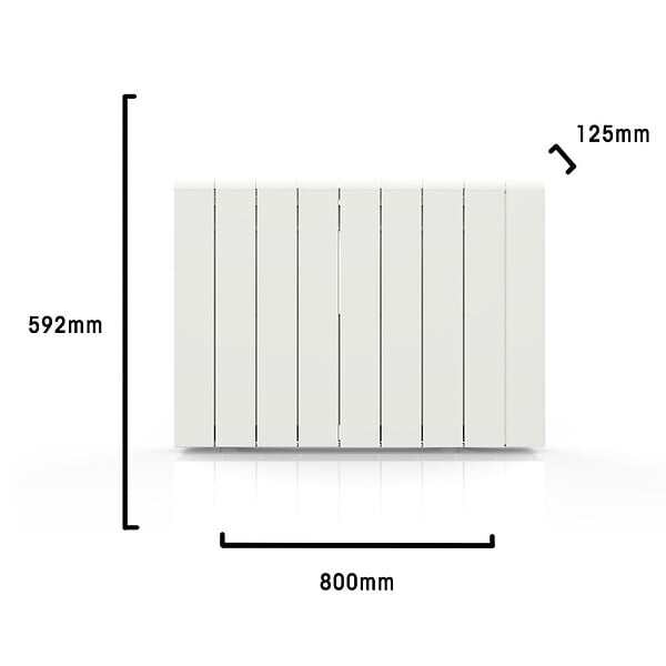 BATILEC - Radiateur à inertie alu ZILO WiFi 2000 W - Chauffage connecté, IP24, thermostat précis, 4 modes de chauffe, sécurité enfant-BATILEC - large