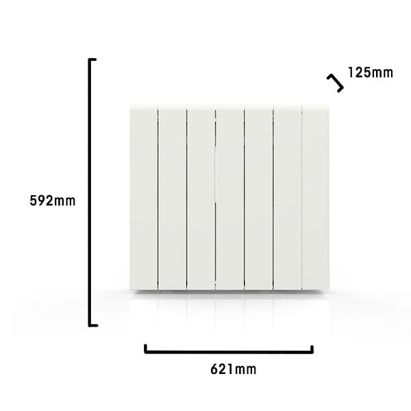 BATILEC - Radiateur à inertie ALU ZILO WiFi 1500 W - Chauffage connecté, IP24, thermostat précis, 4 modes de chauffe, sécurité enfant-BATILEC - large