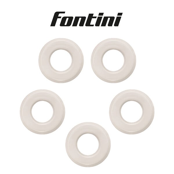 FONTINI - Lot de 5 Plaques Décoratives 1 Poste Garby Colonial – Porcelaine Blanche – Compatible Gammes GARBY, GARBY COLONIAL et DIMBLER – Pose En Saillie ou Encastrable – Finition Haut de Gamme - large