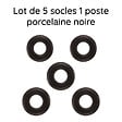 FONTINI - Lot de 5 Plaques Décoratives 1 Poste Garby Colonial – Porcelaine noire – Compatible Gammes GARBY, GARBY COLONIAL et DIMBLER – Pose En Saillie ou Encastrable – Finition Haut de Gamme - vignette