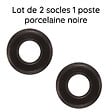 FONTINI - Lot de 2 Plaques Décoratives 1 Poste Garby Colonial – Porcelaine noire – Compatible Gammes GARBY, GARBY COLONIAL et DIMBLER – Pose En Saillie ou Encastrable – Finition Haut de Gamme - vignette