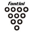 FONTINI - Lot de 10 Plaques Décoratives 1 Poste Garby Colonial – Porcelaine noire – Compatible Gammes GARBY, GARBY COLONIAL et DIMBLER – Pose En Saillie ou Encastrable – Finition Haut de Gamme - vignette