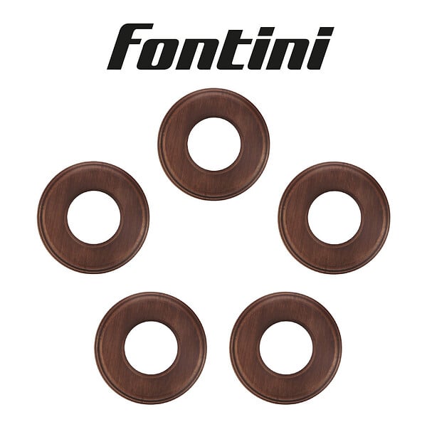 FONTINI - Lot de 5 Socles 1 Poste en Bois de Hêtre Vieilli – FONTINI Garby Colonial – Style Rétro Haut de Gamme – Pose en Saillie ou Encastrée – Compatible Gammes Garby, Dimbler - large