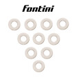 FONTINI - Lot de 10 Plaques Décoratives 1 Poste Garby Colonial – Porcelaine Blanche – Compatible Gammes GARBY, GARBY COLONIAL et DIMBLER – Pose En Saillie ou Encastrable – Finition Haut de Gamme - vignette