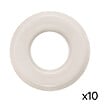 FONTINI - Lot de 10 Plaques Décoratives 1 Poste Garby Colonial – Porcelaine Blanche – Compatible Gammes GARBY, GARBY COLONIAL et DIMBLER – Pose En Saillie ou Encastrable – Finition Haut de Gamme - vignette