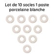 FONTINI - Lot de 10 Plaques Décoratives 1 Poste Garby Colonial – Porcelaine Blanche – Compatible Gammes GARBY, GARBY COLONIAL et DIMBLER – Pose En Saillie ou Encastrable – Finition Haut de Gamme - vignette