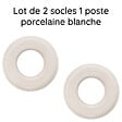 FONTINI - Lot de 2 Plaques Décoratives 1 Poste Garby Colonial – Porcelaine Blanche – Compatible Gammes GARBY, GARBY COLONIAL et DIMBLER – Pose En Saillie ou Encastrable – Finition Haut de Gamme - vignette