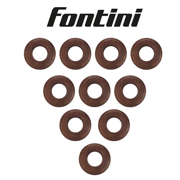 FONTINI - Lot de 10 Socles 1 Poste en Bois de Hêtre Vieilli – FONTINI Garby Colonial – Style Rétro Haut de Gamme – Pose en Saillie ou Encastrée – Compatible Gammes Garby, Dimbler - large
