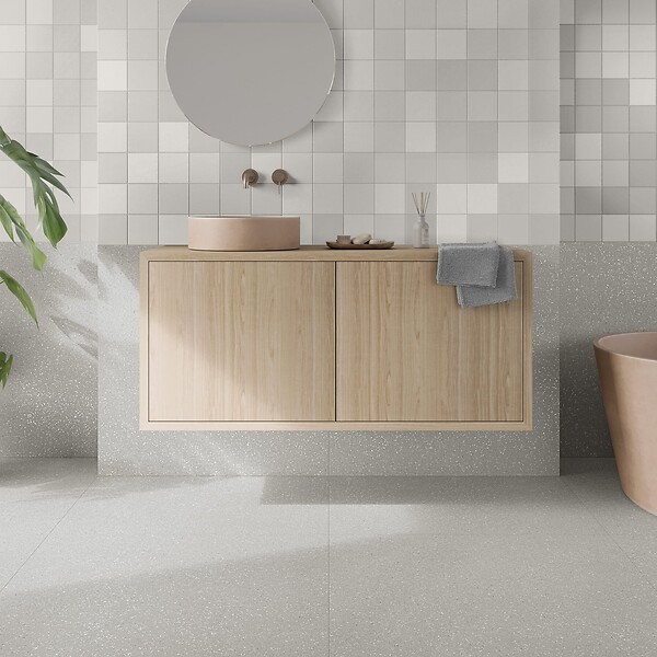 RO'MA NATURE - Carrelage effet Zellige Blanc 12,3x12,3x0,87 cm Cubriel - Sol et mur intérieur (vendu par carton de 0,51 m²) - large