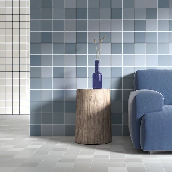 RO'MA NATURE - Carrelage effet Zellige Gris Argent 12,3x12,3x0,87 cm Cubriel - Sol et mur intérieur (vendu par carton de 0,51 m²) - large