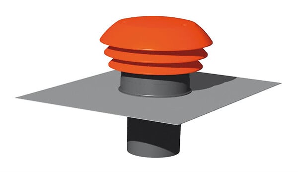 THERMOR - Entrée/Sortie d'air toiture - Diamètre 160mm - Rouge - large