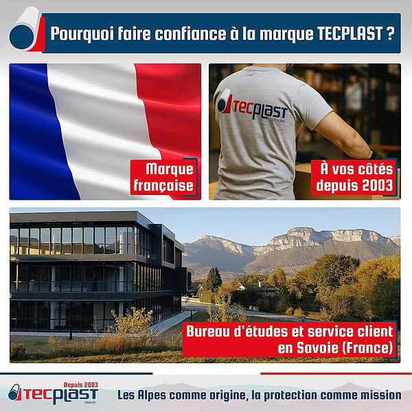 TECPLAST - Bache de protection à  Å“illets HQ250 3 x 5m - TECPLAST - PR0812 - large