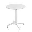 OVIALA - Ensemble table de jardin et 2 fauteuils en métal blanc - Palavas - vignette