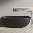 STANO - Baignoire îlot design ovale FLORIDA noir mat 180 cm - vignette