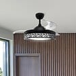 JOCCA - Ventilateur de plafond avec lumière LED 76W Ø107cm 3 Pales rétractables 6 vitesses Télécommande Minuterie Eté/Hiver Jocca - vignette