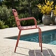 OVIALA - Ensemble table de jardin et 8 fauteuils en métal argile et ivoire - Palavas - vignette