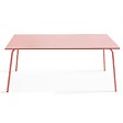 OVIALA - Ensemble table de jardin et 8 fauteuils en métal argile et ivoire - Palavas - vignette