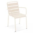 OVIALA - Ensemble table de jardin et 8 fauteuils en métal argile et ivoire - Palavas - vignette