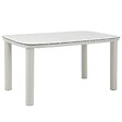 OVIALA - Table de jardin structure en aluminium 6 personnes L150x90cm beige - Nocera - vignette