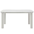 OVIALA - Table de jardin structure en aluminium 6 personnes L150x90cm beige - Nocera - vignette