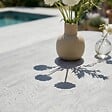 OVIALA - Table de jardin aluminium 213x90 cm et 8 chaises textilène beige - Nocera - vignette