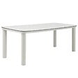 OVIALA - Table de jardin aluminium 213x90 cm et 8 chaises textilène beige - Nocera - vignette
