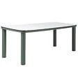 OVIALA - Table de jardin structure en aluminium 8 personnes L213x90cm vert - Nocera - vignette