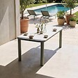 OVIALA - Table de jardin structure en aluminium 8 personnes L213x90cm vert - Nocera - vignette