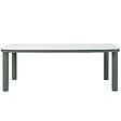 OVIALA - Table de jardin structure en aluminium 8 personnes L213x90cm vert - Nocera - vignette