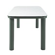 OVIALA - Table de jardin structure en aluminium 8 personnes L213x90cm vert - Nocera - vignette