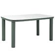 OVIALA - Table de jardin aluminium 150x90 cm et 6 chaises textilène vert - Nocera - vignette
