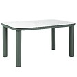 OVIALA - Table de jardin structure en aluminium 6 personnes L150x90cm vert - Nocera - vignette