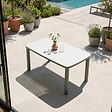 OVIALA - Table de jardin structure en aluminium 6 personnes L150x90cm vert - Nocera - vignette
